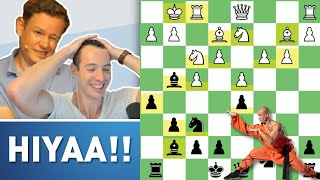 KUNG FU SCHACH  GM Gustafsson vs GM Huschenbeth [upl. by Eiramacissej]