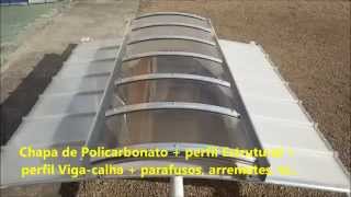 Como instalar uma cobertura de Policarbonato Compacto em Arco cor Bronze tunel [upl. by Yemrots]