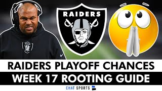 Raiders Playoff Chances Before Colts Game NFL Playoff Picture AFC Standings Week 17 Rooting Guide [upl. by Ahsitram]