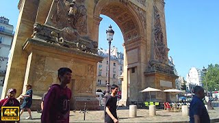 Porte Saint Martin Porte Saint Denis  Paris Walking Tour [upl. by Gregorius]