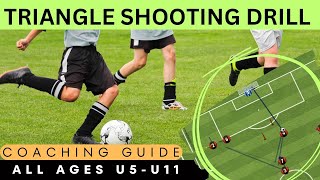 Soccer shooting drill  footballsoccer drills  u7 u8 u9 u10 u11  passing  finishing [upl. by Fidel]