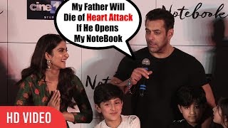 Salman Khan Funniest Speech At Notebook Trailer launch  Full Video [upl. by Sucramd]