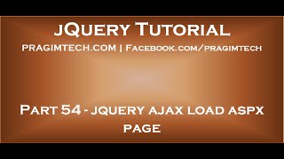 jquery ajax load aspx page [upl. by Nishom]