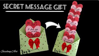 Heart Secret Message Gift For BoyfriendGirlfriendBestfriend On Valentines Day  3D Paper Crafts [upl. by Eillil]