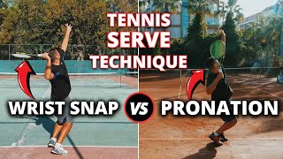 Perfecting Your Serve Technique  Snap The Wrist vs Pronation [upl. by Filia438]