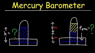 Mercury Barometer Problems Physics  Air Pressure Height amp Density Calculations  Fluid Statics [upl. by Rosene]