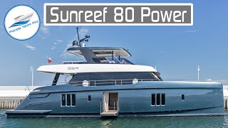 2023 Sunreef Power 80  Available in Electric Hybrid Diesel Power [upl. by Ainniz]