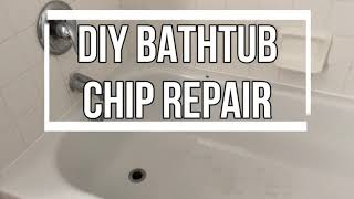 How to Repair a Chip in a Bathtub and make it Disappear  Easy DIY Bathtub Chip Repair  DP Tubs [upl. by Nospmas]