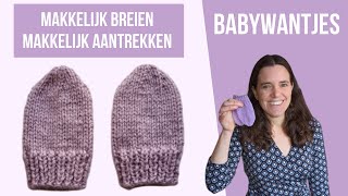 Babywantjes breien stapvoorstap uitleg [upl. by Annel]