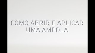 Cuidado da Pele  Como abrir e aplicar uma ampola [upl. by Consuela]