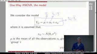 Lect12B Oneway Anova Model And Hypothesis Lecture 12 [upl. by Anelaj]