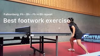 Falkenberg Best footwork excercise in table tennis Practice diary Pingpongtillidie [upl. by Irollam]