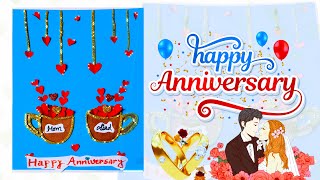 Anniversary CardHandmade Anniversary Greeting Card IdeaHow To Make DIY Beautiful Anniversary Card [upl. by Fey]