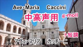 Ave・Maria Caccini ｇ moll アヴェ・マリア カッチーニ ト短調 中髙声用 [upl. by Akihsat]