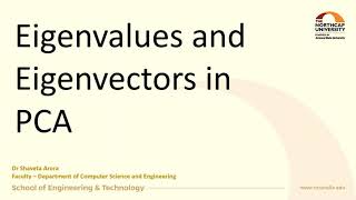 Eigenvalues and Eigenvectors with example  Step 3 of PCA 3 [upl. by Shull]