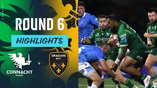 Connacht v Dragons  Highlights  Round 6  URC 202425 [upl. by Nilac143]