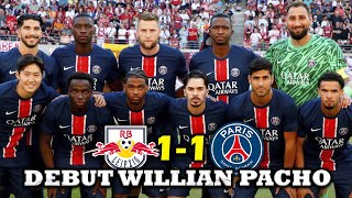 ASÍ FUE EL TREMENDO DEBUT DE WILLIAN PACHO CON EL PSG 🔥  LEIPZIG 11 PSG AMISTOSO 2024 [upl. by Marchak]