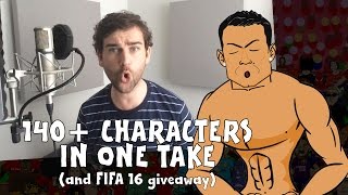 140 FOOTBALLERs VOICES IN ONE TAKE FIFA 16 giveaway 500k special football cartoon [upl. by Emilio]