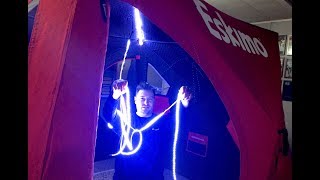 How To Install LED Lights In an Eskimo Fatfish 949i Ice Shelter  DIY [upl. by Leotie]