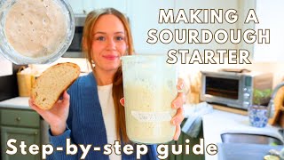 My Easy GUIDE To Making A SOURDOUGH STARTER  How To Make A Sourdough Starter from scratch [upl. by Bak]