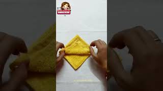 Rasy towel folding idea  Hanky folding  Rumal crafting  Handkerchief fold [upl. by Anilejna]