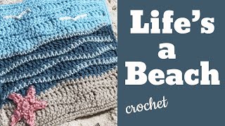 Beachy Crochet Square using the Long Wave Stitch  Seaside Crochet Pattern  Wavy Crochet Stitch [upl. by Anastasie712]