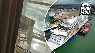 Video shows horrifying moments cruise ship passengers ‘feared for their lives’ ‘Tables were flying’ [upl. by Dyraj409]