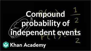 Compound probability of independent events  Probability and Statistics  Khan Academy [upl. by Yole]