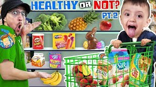 SHAWN goes GROCERY SHOPPING AGAIN Healthy Food or Not Vision PART 2 FUNnel Fam Vlog [upl. by Orwin]