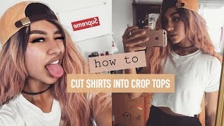 How to PERFECTLY cut cropped shirtshoodies DIY [upl. by Anyrak]