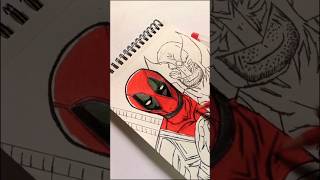 Part1 Deadpool and Wolverine drawing for colour pencil sketch art deadpool drawing trending [upl. by Leiso]