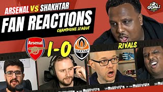 Arsenals RIVALS fan reactions to Arsenal 10 Shakhtar Donetsk CHAMPIONS LEAGUE 202425 [upl. by Treiber]