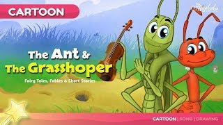 រឿងនិទានភាសារអង់គ្លេសThe Ant and the Grasshopper New Cartoon  kids in english HD [upl. by Nnaxor]