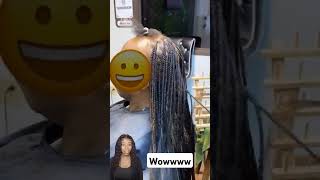 Hairdresser Reacts To Box Braids Wig Melt reaction hairdresser braids naturalhair boxbraids [upl. by Einalem]