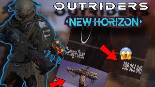 Outriders New Horizon  High Damage Trickster Build  New Transmog System Weapons amp Secret Room 20 [upl. by Nojid]