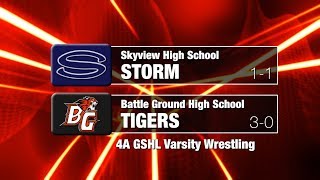 Battle Ground High School Wrestling vs Skyview Storm 11018 [upl. by Auhsohey]