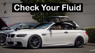 How To Fill E93 Hydraulic Fluid Reservoir DIY BMW E93 M3 Convertible Hard Top Maintenance amp Repair [upl. by Aneala]