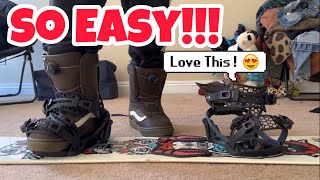 Nidecker Supermatic 20232024 Step In Snowboard Bindings  Is it that Easy [upl. by Rekab]