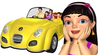 Wheels on the Car  Driving in My Car  3D Baby Songs amp Nursery Rhymes for Children [upl. by Nidnal]