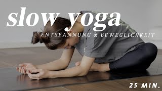 Yoga für Entspannung amp Beweglichkeit  Innere Ruhe finden  Verspannungen im Rücken lösen Slow Yoga [upl. by Corina]