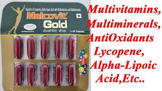 Melcovit Gold Capsule BenefitsDosageSide Effects  LycopeneAlphaLipoic Acid🔥🔥 [upl. by Adliw683]