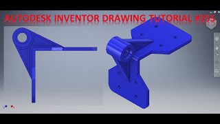 Autodesk Inventor Tutorial for Beginners 355  Inventor 3d Drawing tutorial  Cad Practice 3d [upl. by Aisset]