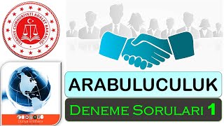 2022  ADALET BAKANLIĞI  ARABULUCULUK SINAVI DENEME SORULARI 1 [upl. by Hsaka]