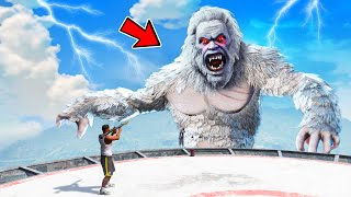 GIANT SNOW YETI Attacked LOGGY  GTA 5 [upl. by Bore83]