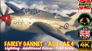 FAIREY GANNET AS1AS4  AIRFIX  148  UNBOXING [upl. by Nnaeerb407]