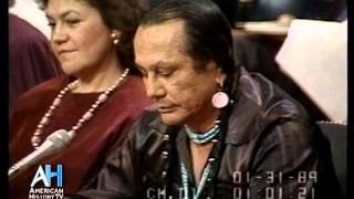 1989  American Indian Activist Russell Means testifies at Senate Hearing [upl. by Ron]