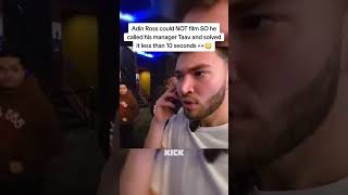 Adin Ross Solves Filming Issue in 10 Secs with One Call to Manager [upl. by Enyawed]