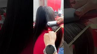 Hair straightening process 💖 youtubeshorts haircarehairstraightening hairshorts hairtreatment [upl. by Polash]