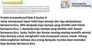 Praktis komprehensif Bab 9 No 9  Tingkatan 4 Bab 9 Kebarangkalian Peristiwa Bergabung  Maths F4 [upl. by Fafa614]