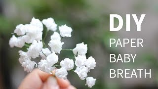 DIY paper baby breath flower from facial tissue paper SUPER SIMPLE and REALISTIC [upl. by Animar909]